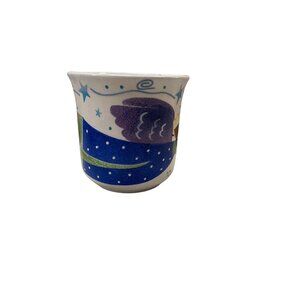 Vintage 2002 Block Basics Mug Used Christmas Angels Angelina 37 Hand Painted